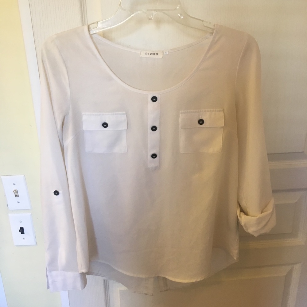Blu Pepper Button Blouse